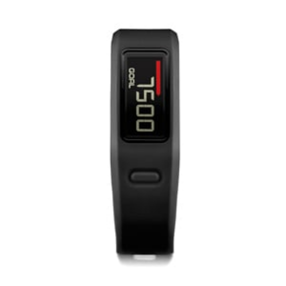 Garmin vivofit with black band and batteries.